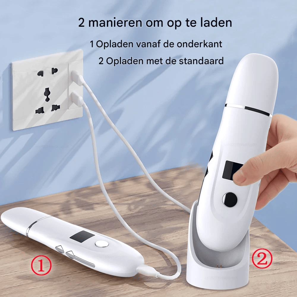 GlowDeep™ 4-in-1 Ultrasone Huidreiniger – Diepe Porie Reiniging, Lifting & Verjonging